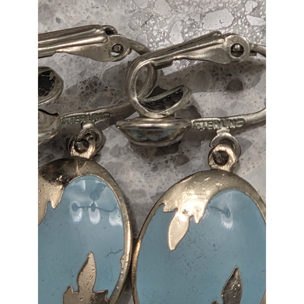 Sterling Sliver Clip On Earrings - Picture 2 of 4